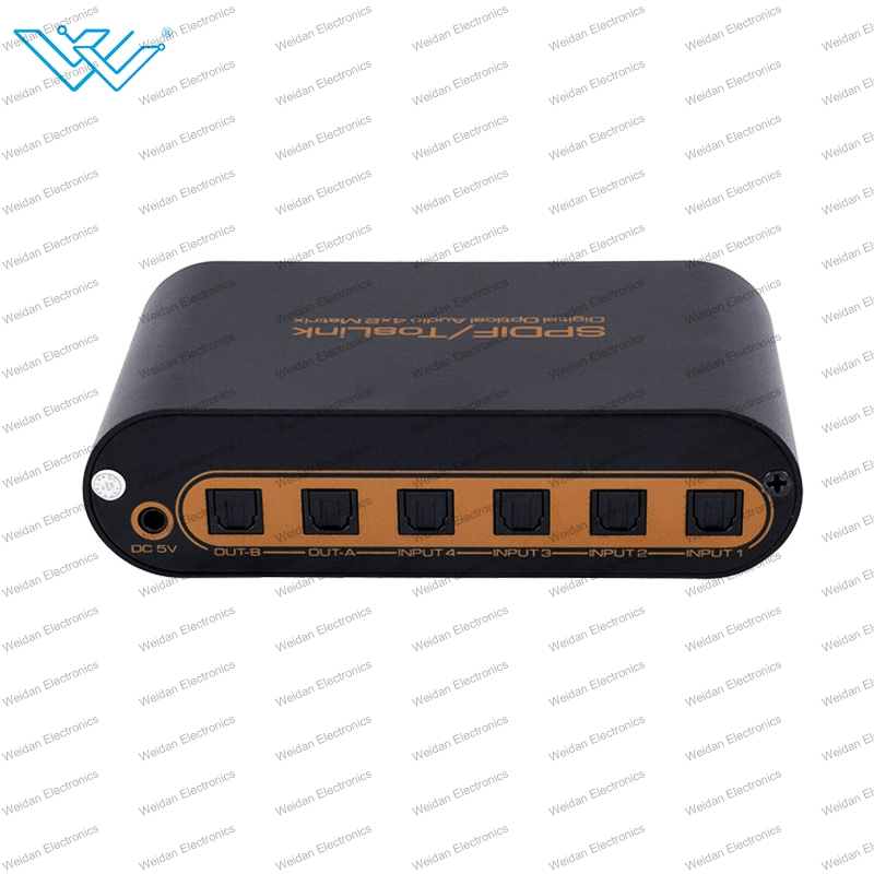 Матричный коммутатор 4x2 SPDIF/Toslink с пультом ДУ