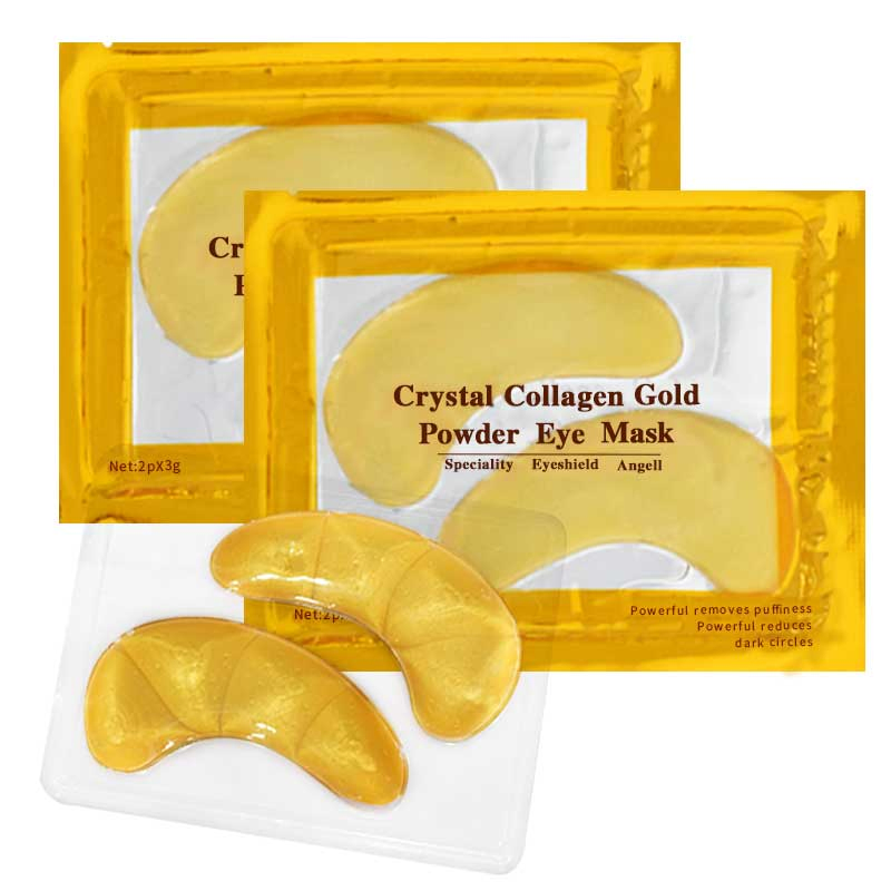 Private Label Remove Dark Eye 24K Gold Essence Collagen Crystal Refreshing Gold Hydrogel Sleep Patch Eye Mask Gel