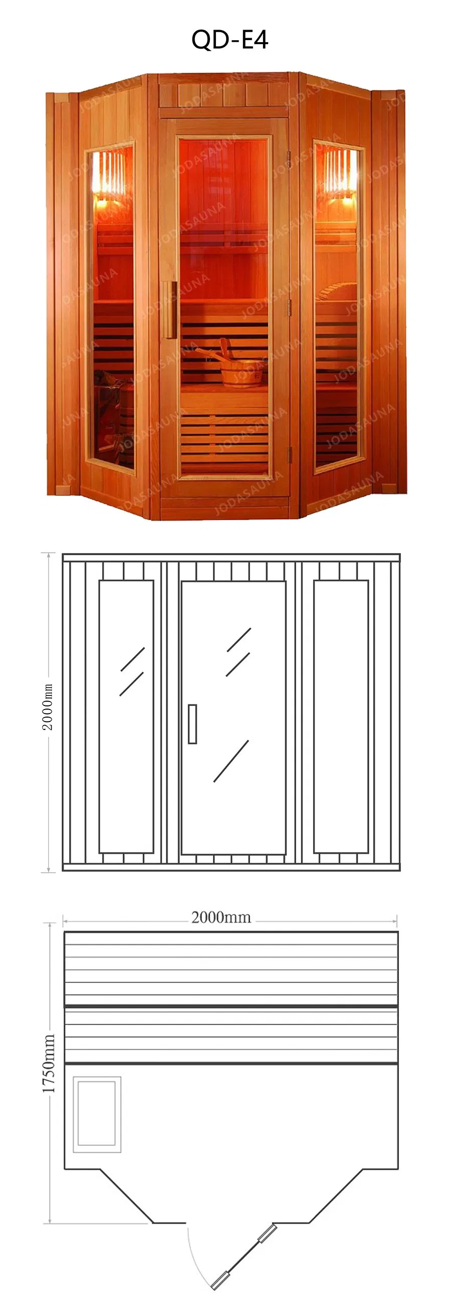 4 People Sauna Room Traditional Steam Finnish Sauna Wet Steam