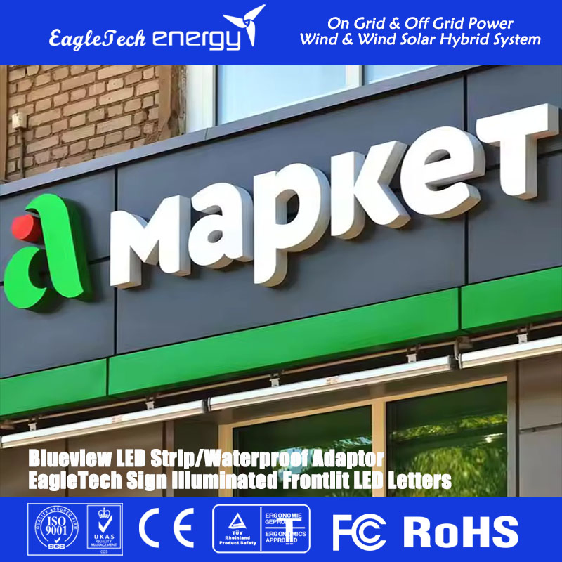 Outdoor Used LED Sign Board Stainless Steel LED Halolit and LED Frontlit 3D Sign Letter for Business or Shop