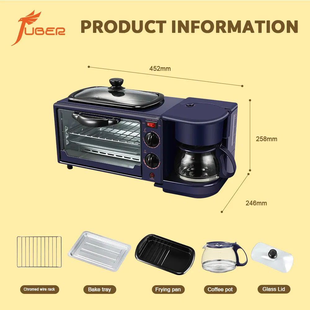 High Quality Timer Control 3 in 1 Breakfast Maker