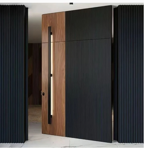 Popular Simple Design Swing Cast Aluminum Metal Door for High Foot Traffic