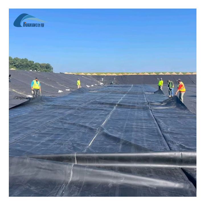 Heavy-Duty Black HDPE Geomembrane Roll 0.5mm Polyethylene Pond Liner for Fish