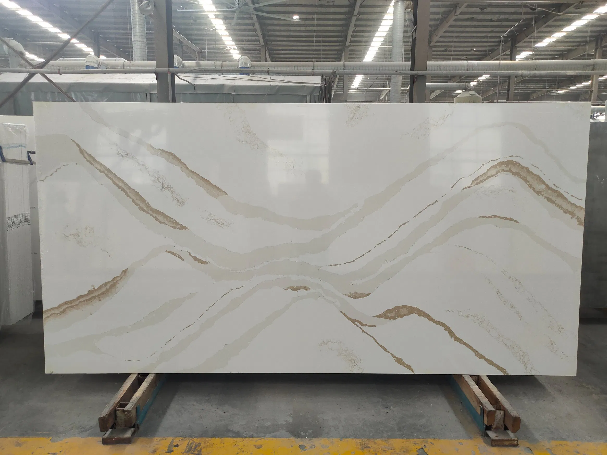 Horizon Good Quality Calacatta Cacarra Particle Slab Fob China