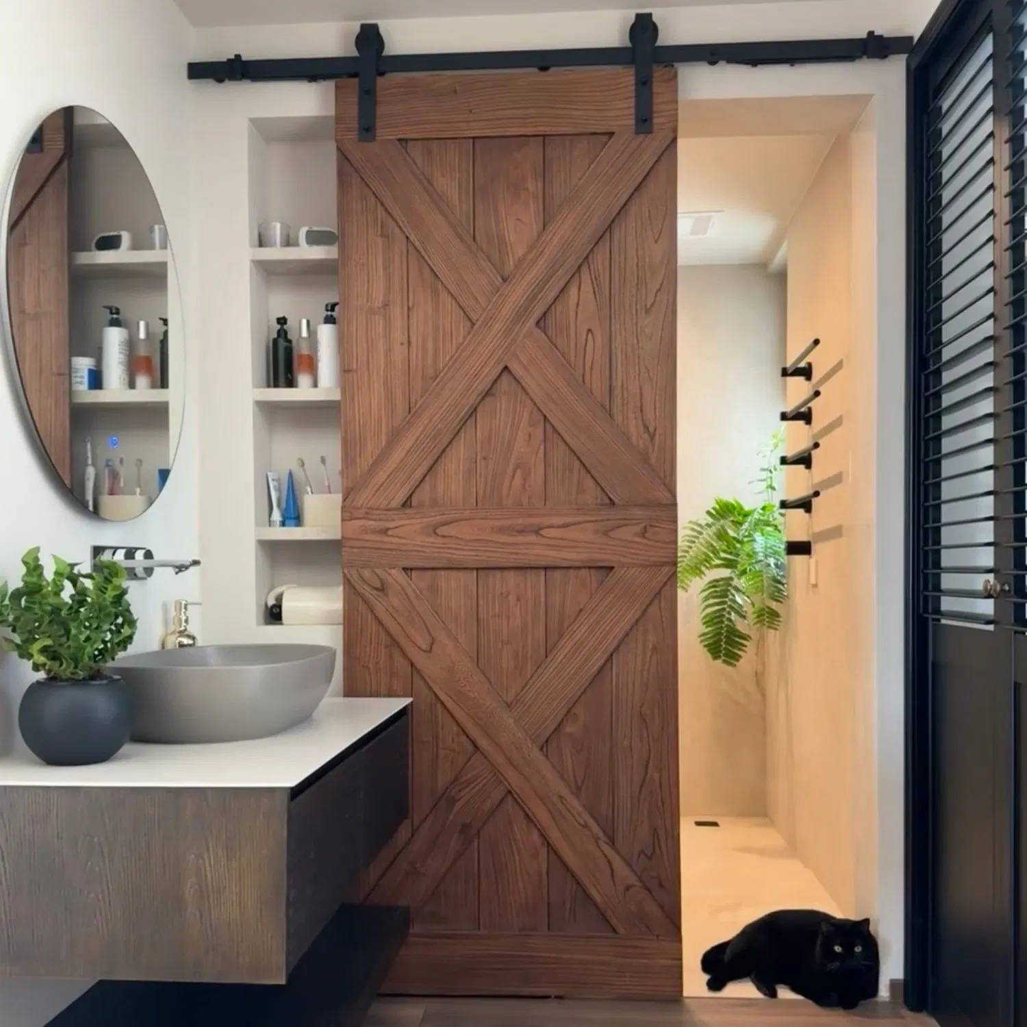 Durable Solid Wood Barn Door Set Home Office Bedroom Flush Door Supports Customized Eco Friendly Solid Wood Coated Door