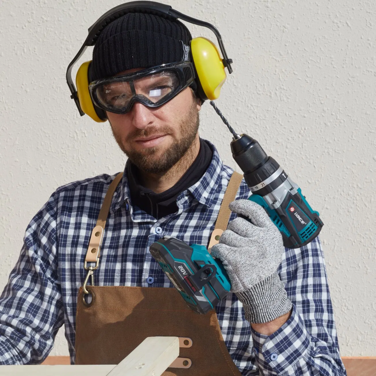 Аккумуляторный бесщеточный перфоратор 20В с LCD дисплеем