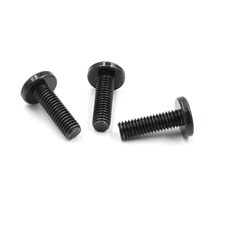Metal Cylinder Head Black Screws Black Painted Hex Machine Screw