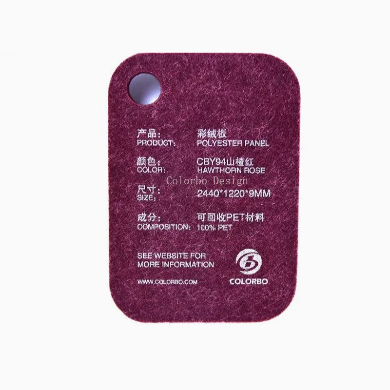 CBY94 COLORBO Fireproof PET Polyester Fiber Acoustic Panel Acoustic Baffle Tile