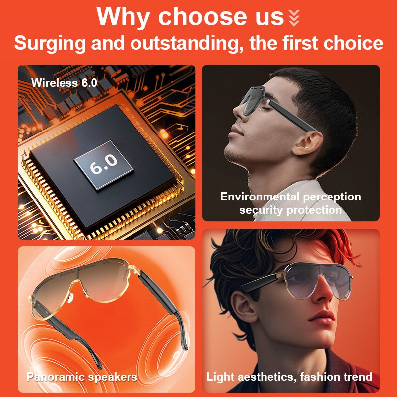 Умные очки с переводчиком и гарнитурой Ai Sunglasses