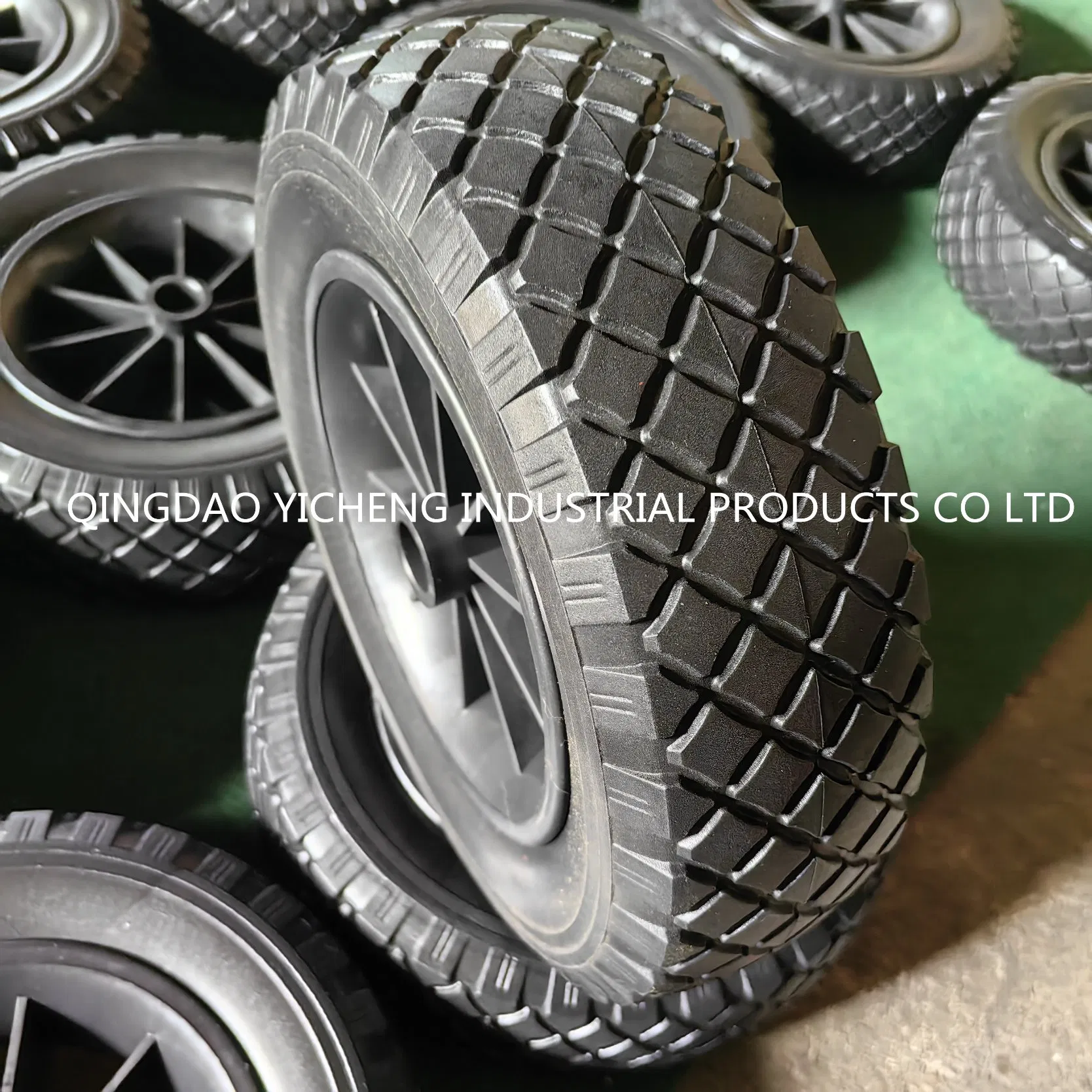 Explosion-Proof 10X3 Polyurethane Solid Wheel Wheelbarrow Tubeless Foam Tire