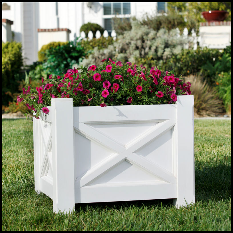 Fentech Factory Manufacturing PVC Vinyl Plastic Garden Planter Flower Box