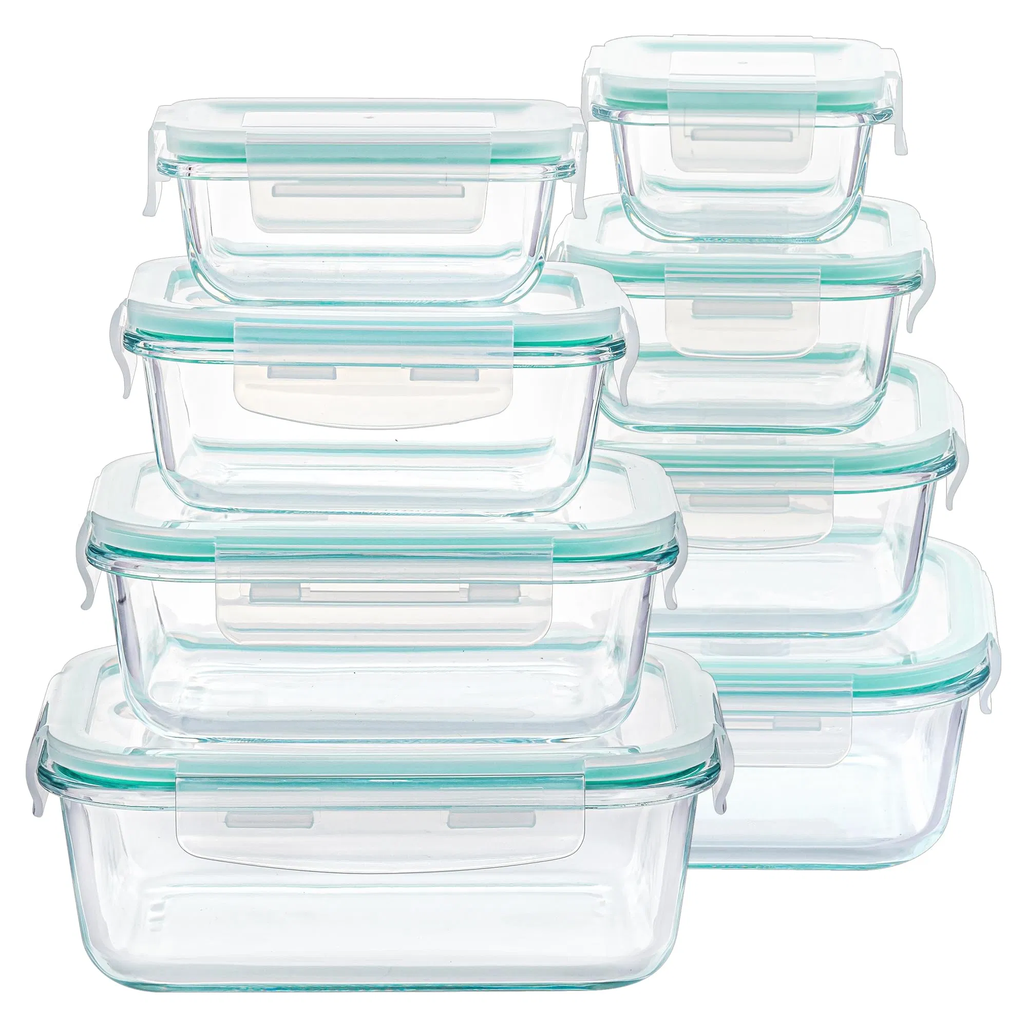 Eco Friendly High Borosilicate BPA Free Glass Food Storage Containers with Airtight Lids