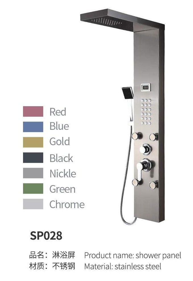 Elegant Stainless Shower Panel for Luxurious Bathroom Experience