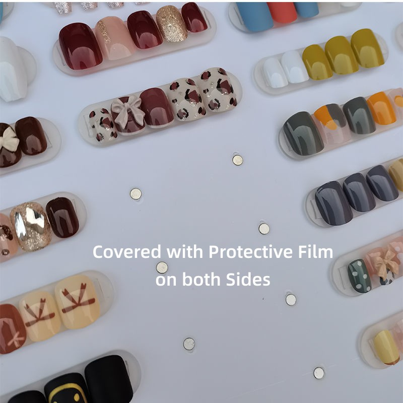 Clear Acrylic Plate Nail Art Display Board, Nail Sample Display Press-on Nails Display Stand with 12PCS Sticks--Clear