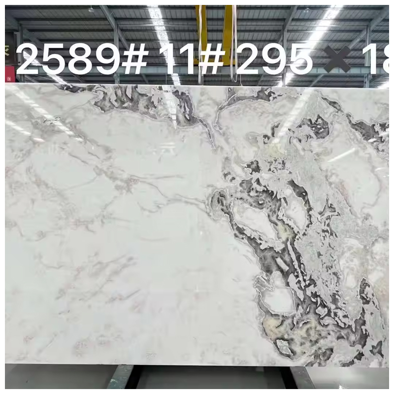 Luxury Exotic White Caribbean Island Quartzite Slabs for Countertops and Tables