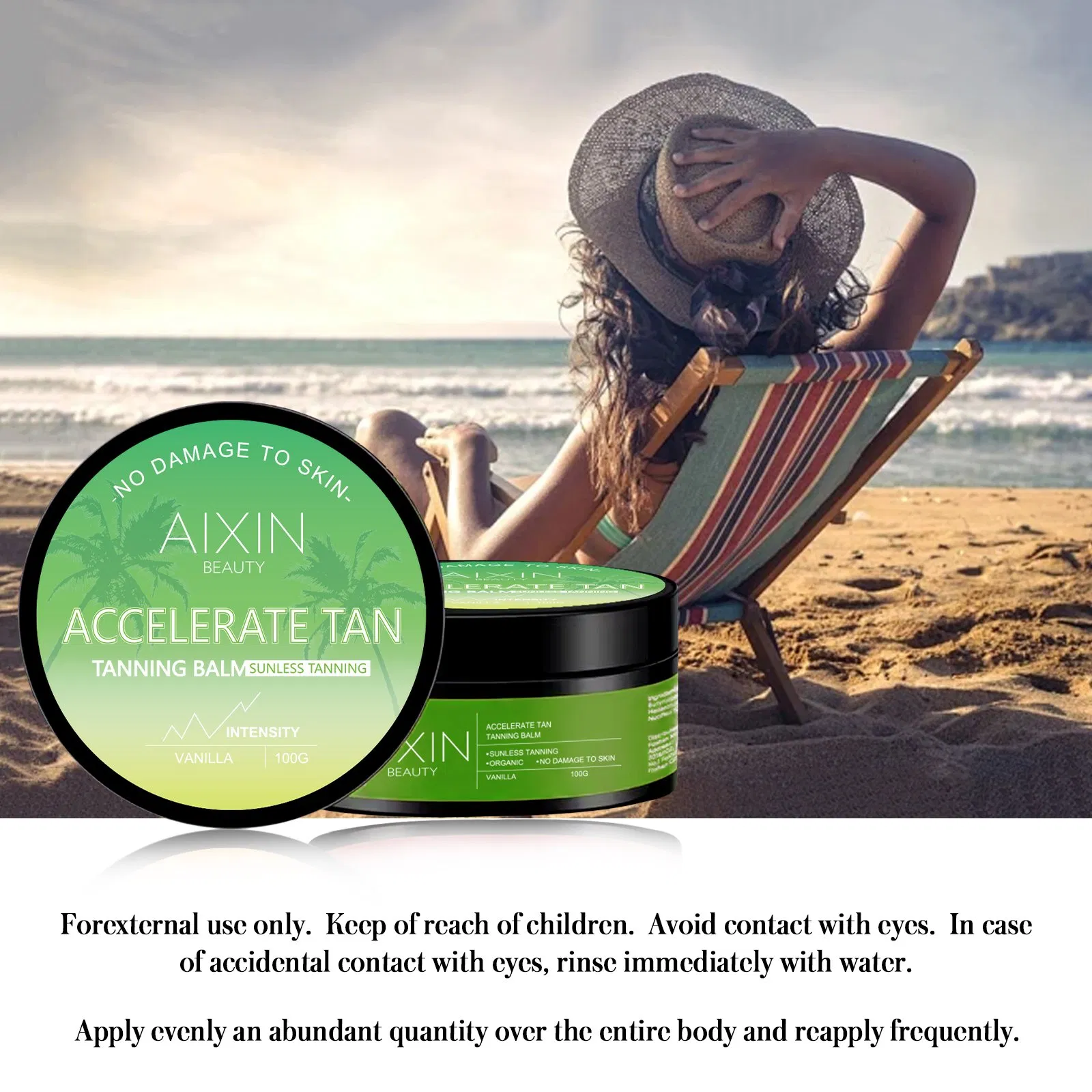 Aixin Private Label Vanilla More Natural and Long-Lasting Skin Tone Tanning Lotion