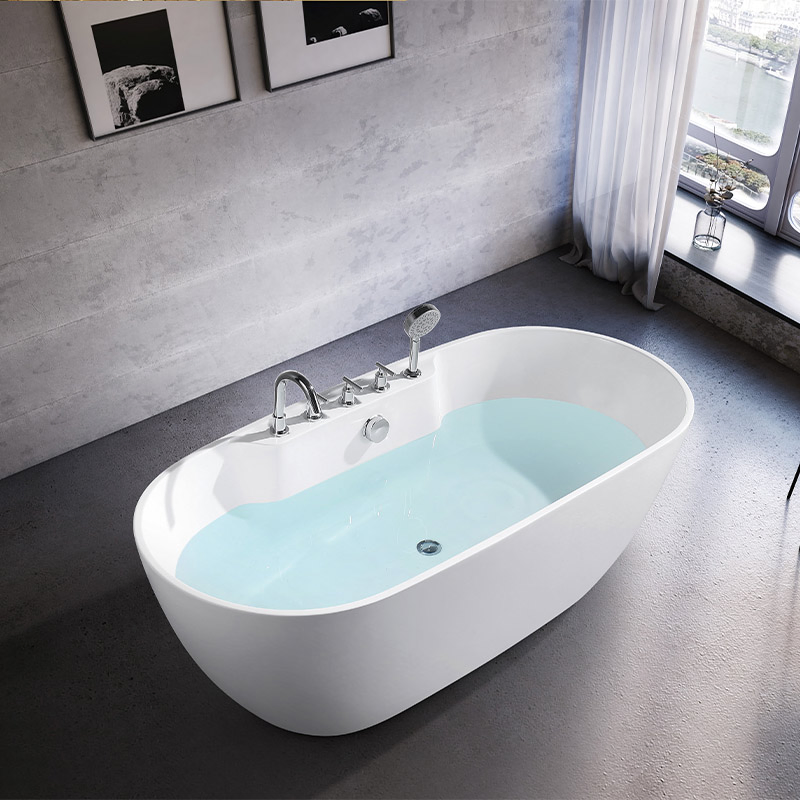 Акриловая эллиптическая ванна с гидромассажем