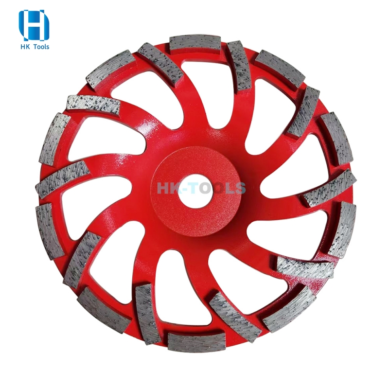 4-9 Inch Sintered Segment Diamond Cup Grinding Wheel for Granite Concrete Stone Floor Polishing