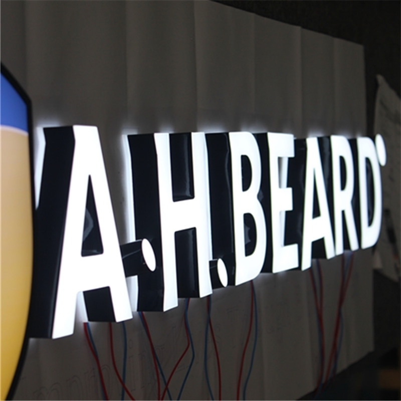 Popular Face and Back Lit LED Acrylics Letter Sign for Store Signs