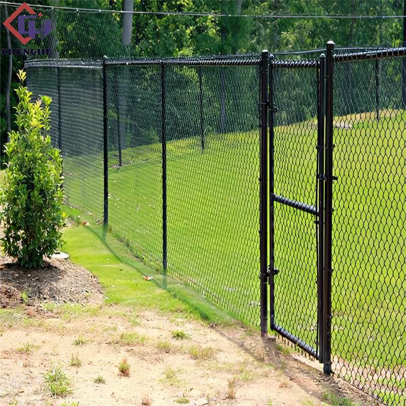 Durable 8 FT Black Chain Link Fence for Secure Construction Sites