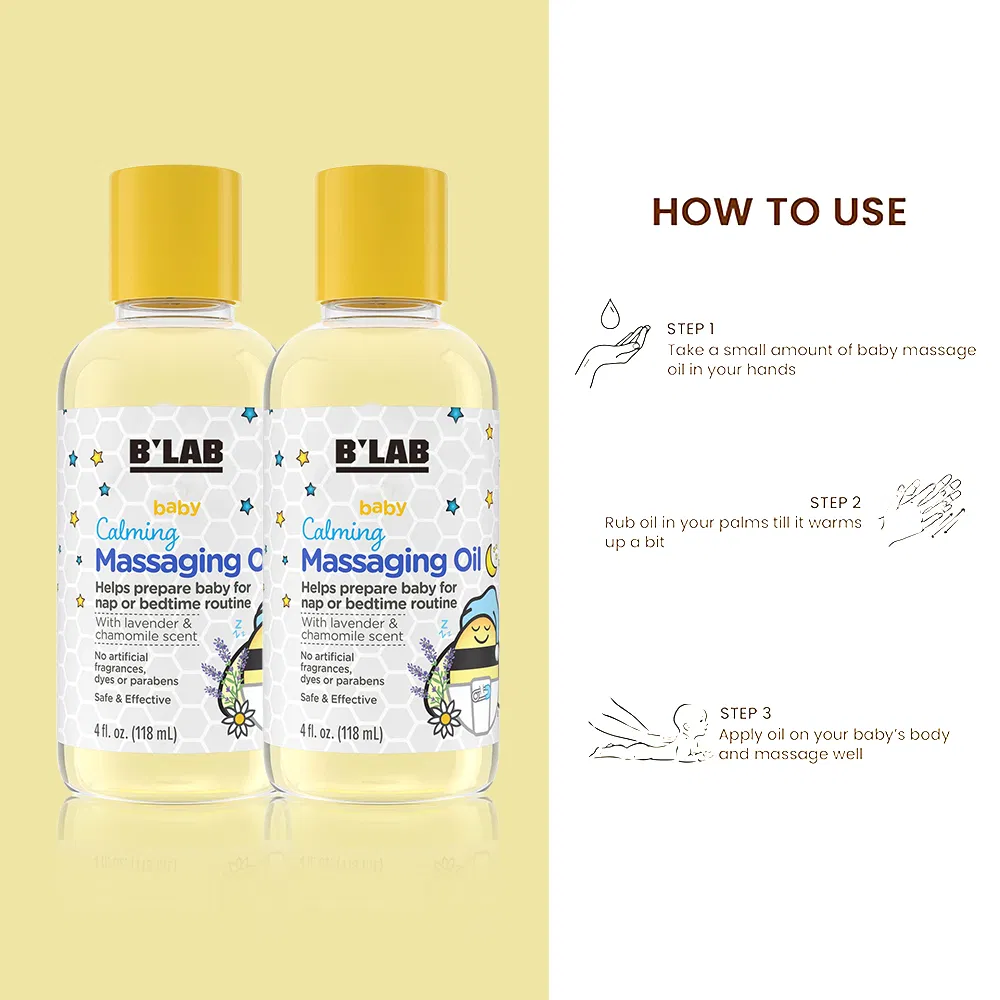 OEM ODM Chamomile and Lavender Moisturizing Baby Calming Massage Oil