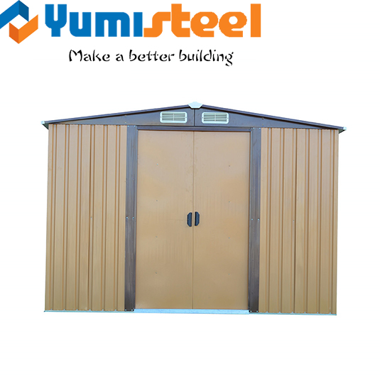 Prefabricated Galvanized Outdoor Backyard Steel Garden Sheds for Storage Tools