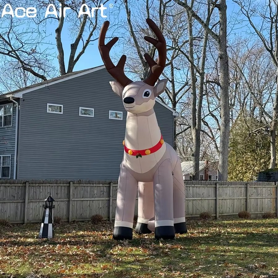 6mh Giant Oxford Christmas Inflatable Reindeer Rudolph for Eye Catching Outdoor Event Decor