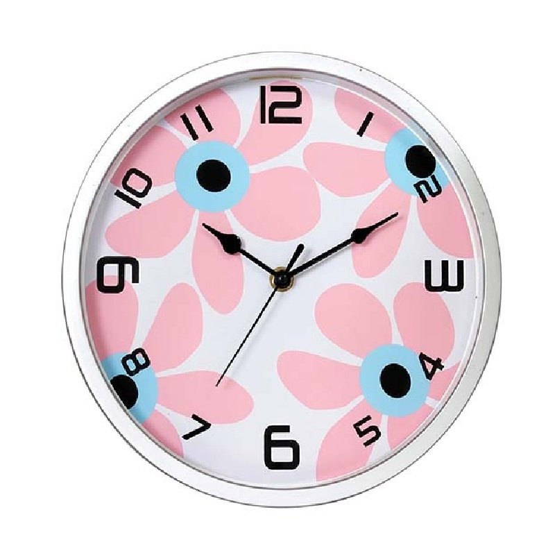 Petal Pattern Promotional Pure White Border Design Fashion Wall Clock