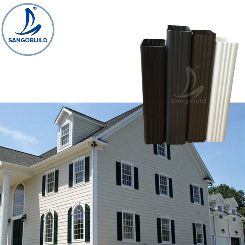 Easy to Install Rich Colors K Style Gutter Downspout 5 Inch Aluminum Rain Gutter