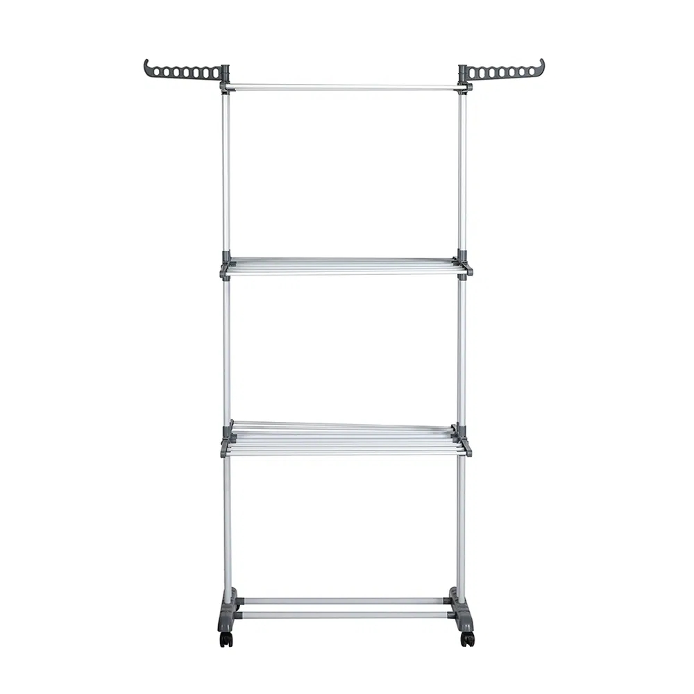 Rustproof Floor Towel Rack Freestanding Bathroom Rack Folding Drying Rack for Poolside