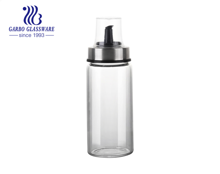 Clear Glass Oil Bottle Set Kitchen Salt Seasoning Mix Condiment Jars Bottles Container Storage with Lid
