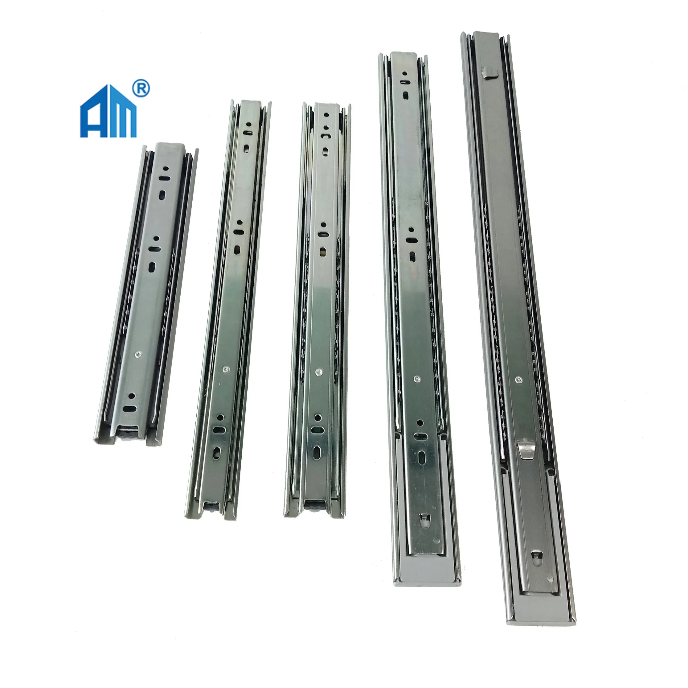 Popular Drawer Slide with Telescopic Channel Three Fold Full Extension Three Ball Bearing Drawer Slide