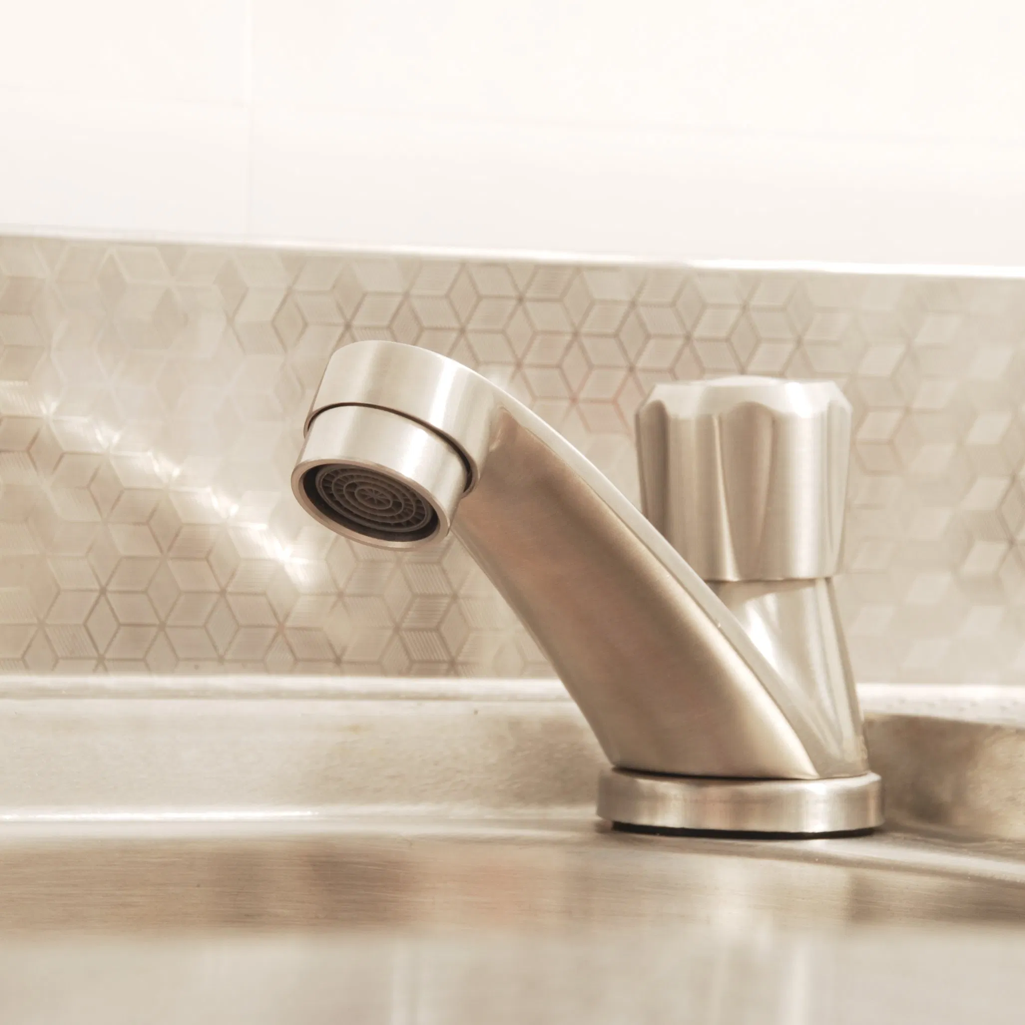 Modern Waterfall Stainless Steel Bathroom Faucet Brushed with Single Handle Suitable