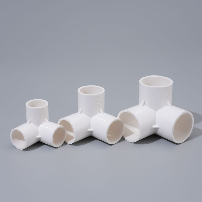 Premium PVC 3D Tee Connector for Residential and Industrial Plumbing Lines 3-Way Plastic Elbow Connectors