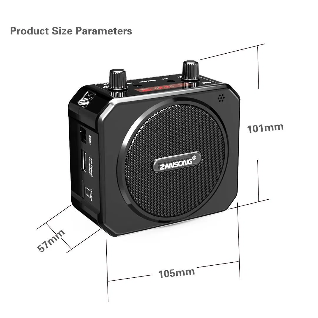M80 MP3 Player UHF Microphone Teaching Tour Guide Amplifier, Wireless Bluetooth Loudspeaker