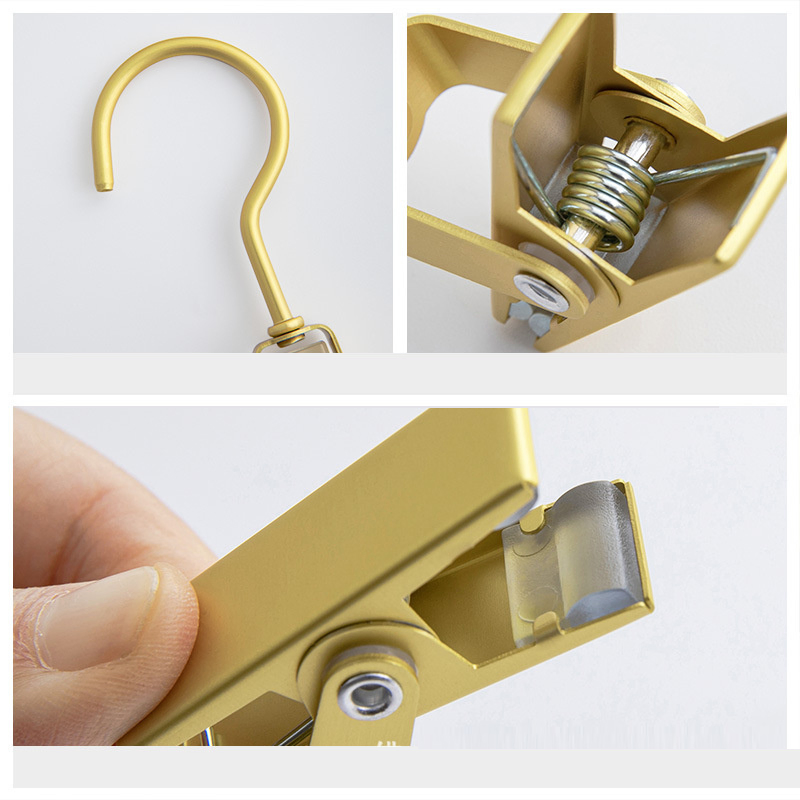 Aluminum Alloy Drying Clip Windproof Special Clothespin Home Storage Single Hanger Small Clips Pants Clip/Hat Clip/Socks Clips