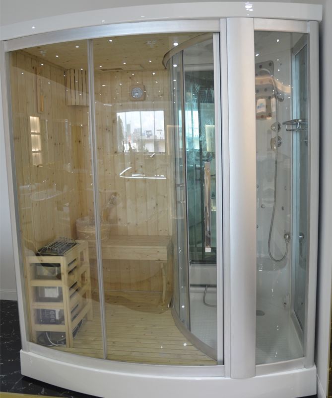 American Style Commercial Use Home Steam Sauna Shower Combination