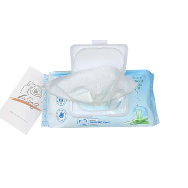 30*20 Cm Flushable Non-Alcohol Wipes for Adults Full Body Wet Wipes 80PCS