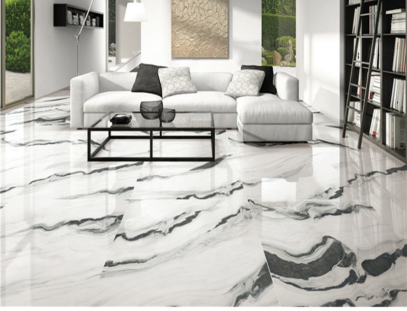 China Natural Polished Panda White Stone Marble for Bathroom/Wall/Flooring/Steps/Tiles