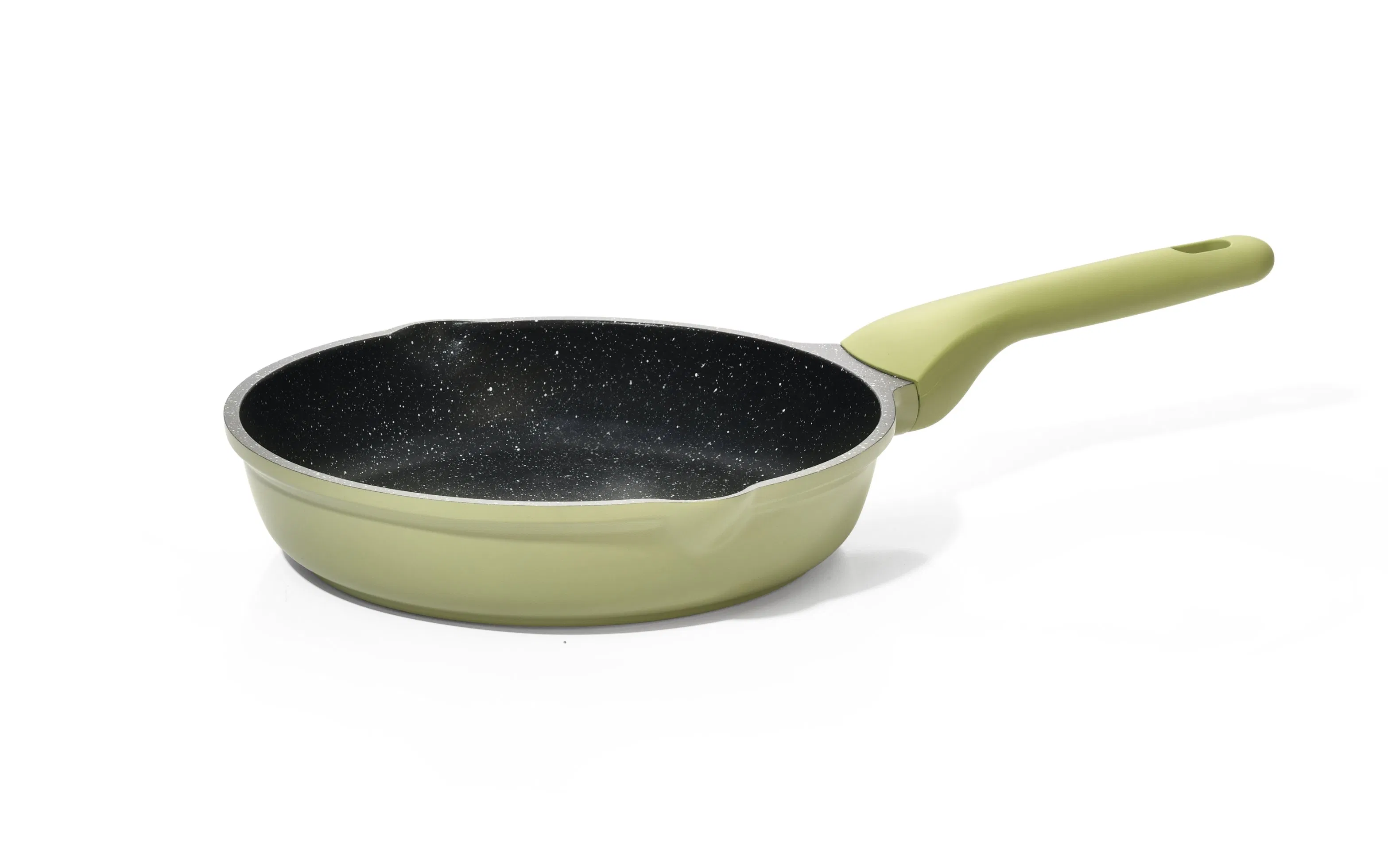 Factory Direct Selling Die Casting Aluminum Frypan with Soft Touch Handle