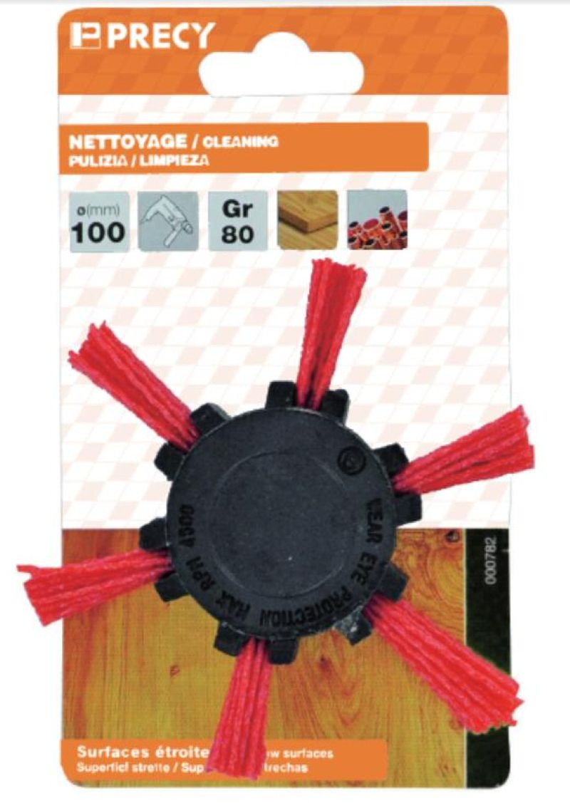 Нейлоновая щетка-веер для дрели, 100мм