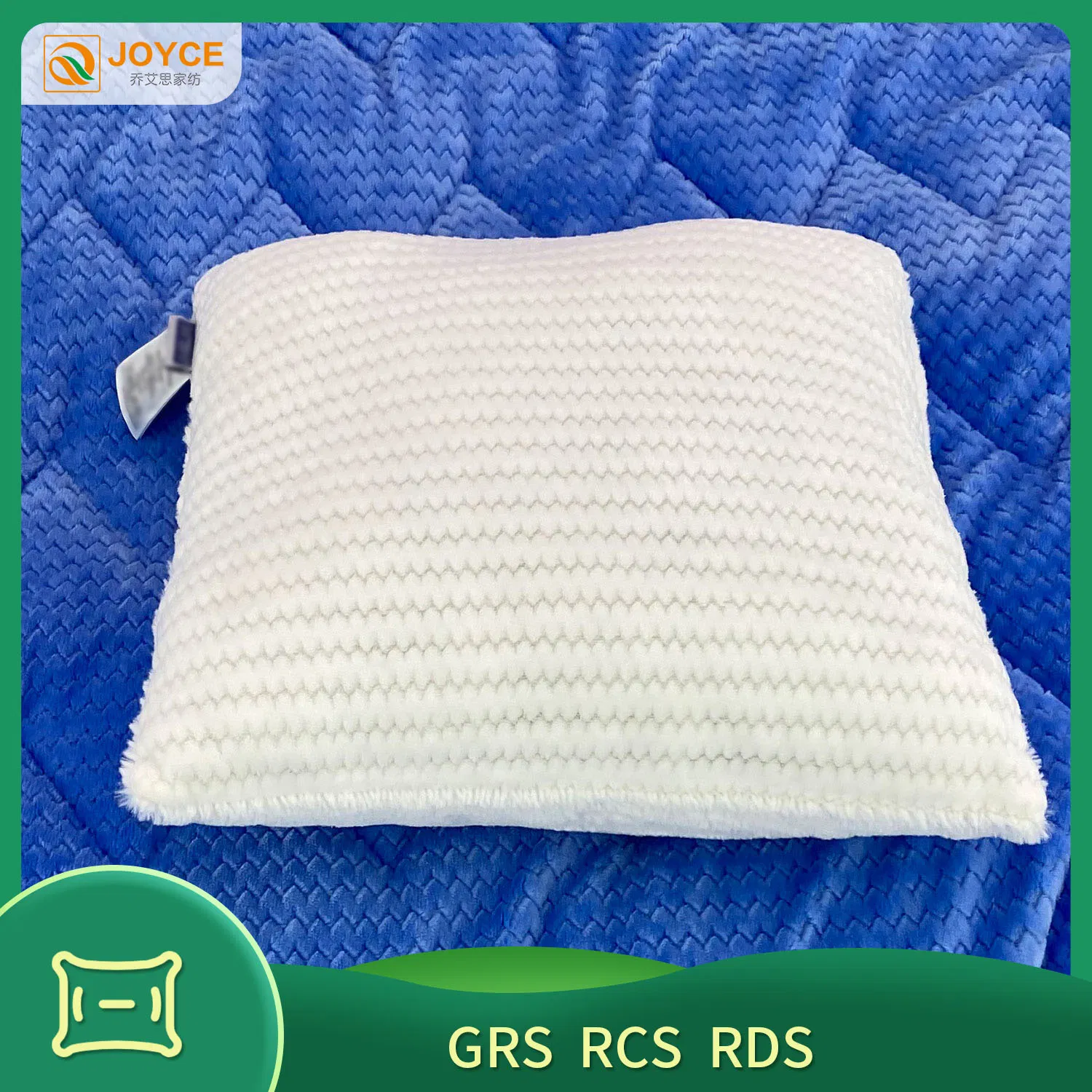 45*45 Breathable Comfortable Blue Yellow White Softness Flannel Pillow Cushion