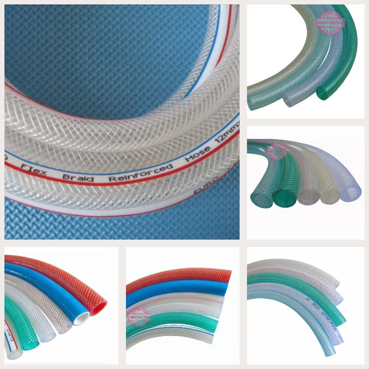 Non -Torsion Clear PVC Braided Fiber Strengthen Reinforced Net Water Hose Pipe for Garden Using/Car Washing Garden Hose