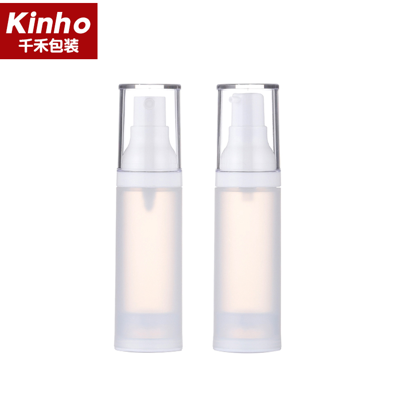 Matt Half Transparent Airless Bottle Spray Cream15ml 30ml 50ml Airless Bottle of Popular Shape