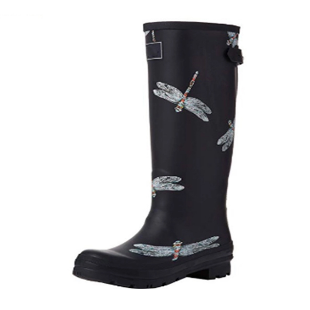 High Quality New Trend Women Waterproof Anti-Slip Tall Rain Rubber Boots for Ladies