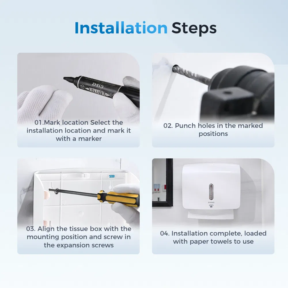 Настенный держатель для бумажных полотенец ABS пластик