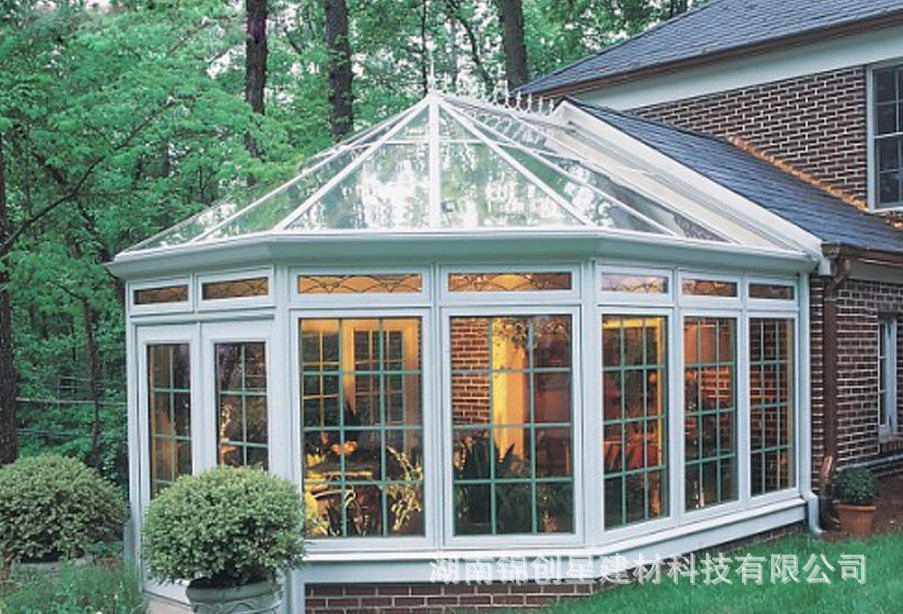 Design China Wholesale Double Glass Greenhouse Solarium Aluminium Sunroom Garden Veranda Sunrooms Glass Houses Glass Roof