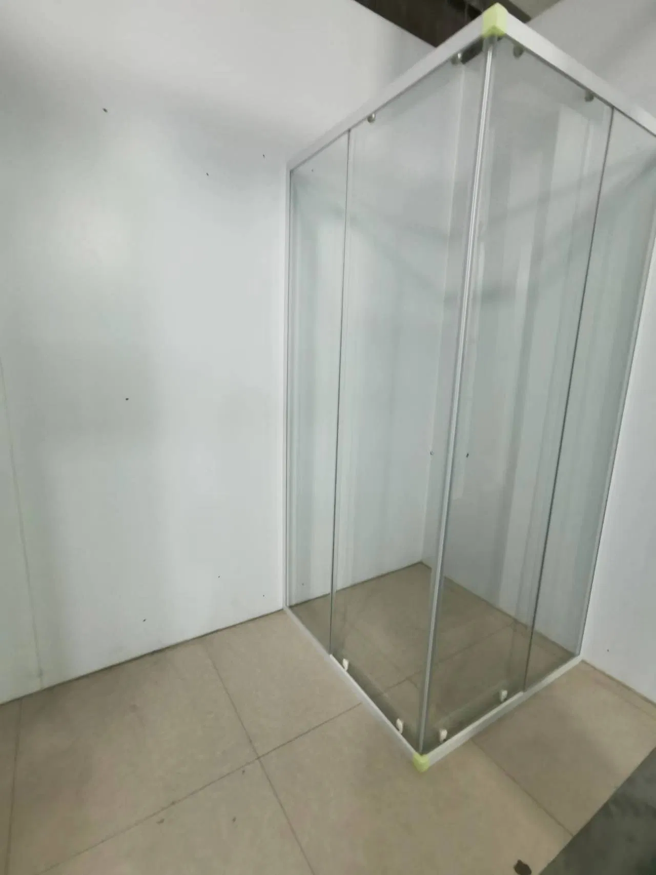 Factories Bathroom Square Sliding Doors Tempered Glass Simple Shower Enclosure