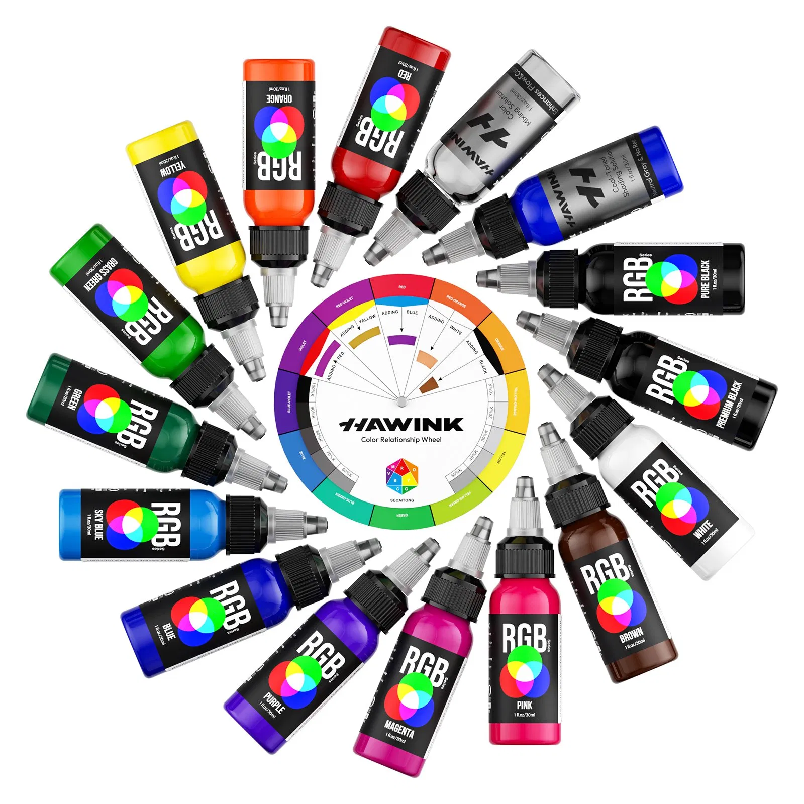 Hawink High Quality Body Tattoo Professional Tattoo Pigment Ink Sets
