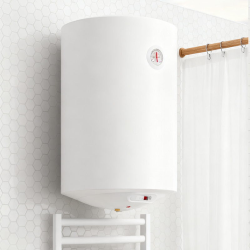 Classic Round Tank Design Storage Water Heater with Vertical Installation Style
